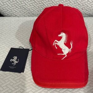 Ferrari Red Cap with silver Embroidered Logo